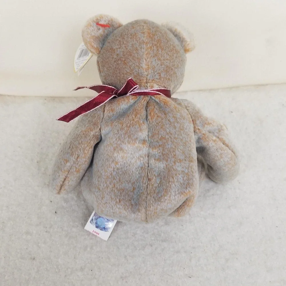 Ty Beanie‎ Baby SIGNATURE BEAR 1999 tan red heart nwt